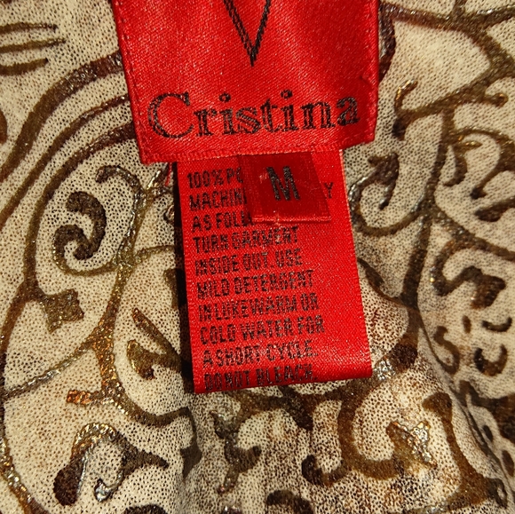 V. Cristina Metallic 3/4 Lenght Jacket - M - Picture 2 of 5